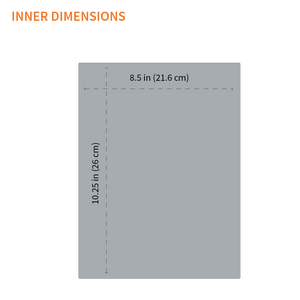 inner dimensions 10.25 x 8.5"