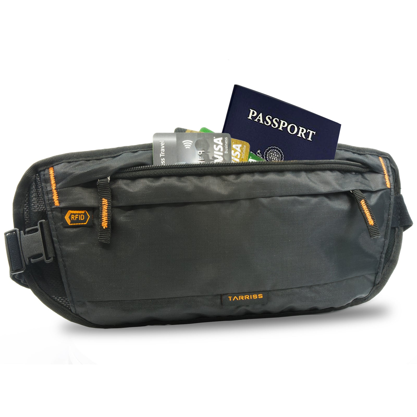 Tarriss RFID Money Belt & Hidden Travel Passport Wallet